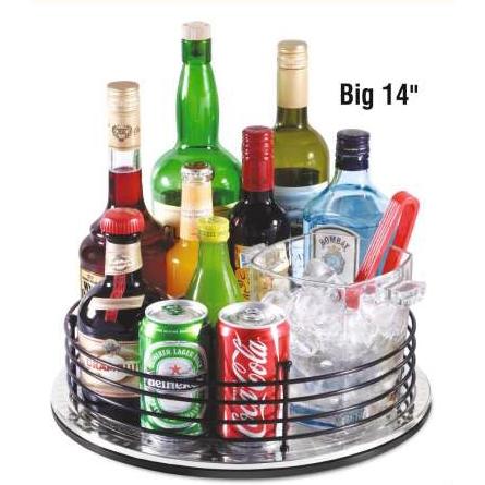 Kitchen organiser Round Revolving Big Multipurpose Tray,  Revolving Rack, Space saver , Dining accessories, 14 inch - halfrate.in