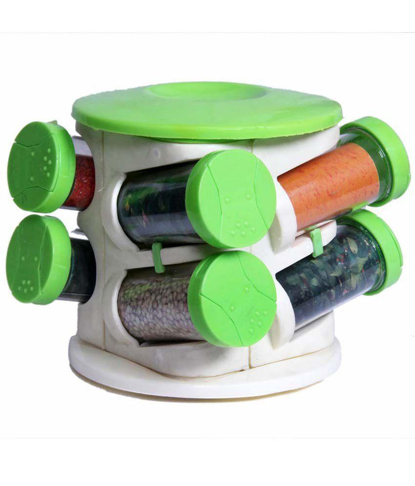 8 JAR 360degree Revolving Spice Rack Cheese Shaker & Spice Shaker - halfrate.in