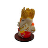 Ganesha Mukut Jewellery Idol Handcrafted Handmade Marble Dust Polyresin - 6 cm perfect for Home, Office, Cars, Gifting RG-280