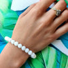 Natural Moonstone Bracelet White Moonstone Stone Charm Round Beads Reiki Healing Crystal Gemstone Bracelet, Energized