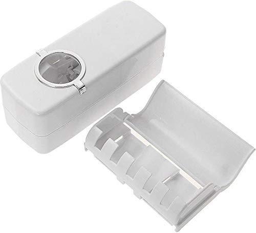 Automatic Toothpaste Dispenser and 5 Toothbrush Holder for Bathroom, Wall Mounted - halfrate.in