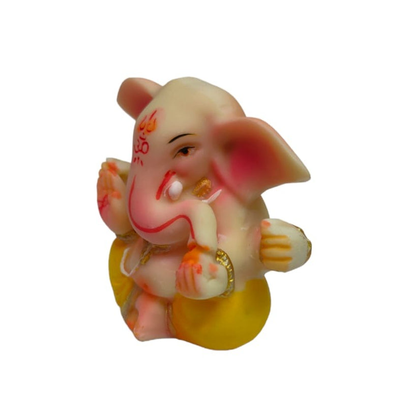 Big Ear Ganesha Idol Handcrafted Handmade Polyresin - 6 cm perfect for Home, Office, Cars, Gifting KGC-2