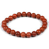 Natural Red Jasper Crystal Bracelet Round 8mm Beads Stone Bracelet for Reiki Healing and Crystal Healing, Energized