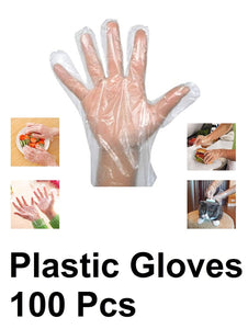 Disposable PVC Transparent Hand Gloves 100 pcs - halfrate.in