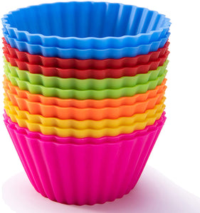 Silicone Cup Cake Moulds Round- 12 Pcs - halfrate.in