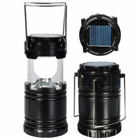 Solar/Rechargeable 6-W Led Light Lantern Lamp Inbuilt Mobile Usb Power Bank - halfrate.in