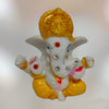 Ganesha Mukut AD Idol Handcrafted Handmade Marble Dust Polyresin - 5 cm perfect for Home, Office, Cars, Gifting DHM-1