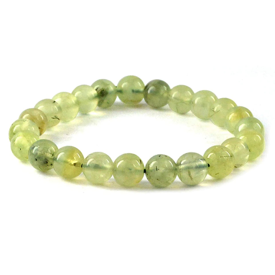 Prehnite Natural Gemstone Bracelet 6mm Beads for Vastu Feng Shui Chakra Aura Personal Reiki Healing