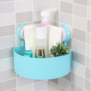 Suction Cup Corner Storage Rack Organizer Shower Shelf Basket Hanger - halfrate.in