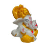 Ganesha Mukut Idol Handcrafted Handmade Marble Dust Polyresin - 6 cm perfect for Home, Office, Cars, Gifting MGC-2