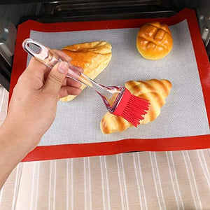 Silicone Spatula And Pastry Brush Set - For Cake Mixer, Decorating, Cooking, Baking, Glazing - halfrate.in