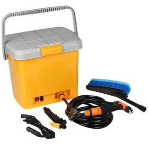 High Pressure Electric 12 V DC Portable Car Washer with 16 Liter Water Tank Clean Spray Gun, High Pressure Water Pump, Brush, Storage Box - halfrate.in