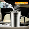 Electric Vacuum Flask Cup 12 V 65°C Car Kettle Mug Travel Stainless Steel Heating Cup for Coffee Tea 450ml