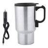 Electric Vacuum Flask Cup 12 V 65°C Car Kettle Mug Travel Stainless Steel Heating Cup for Coffee Tea 450ml