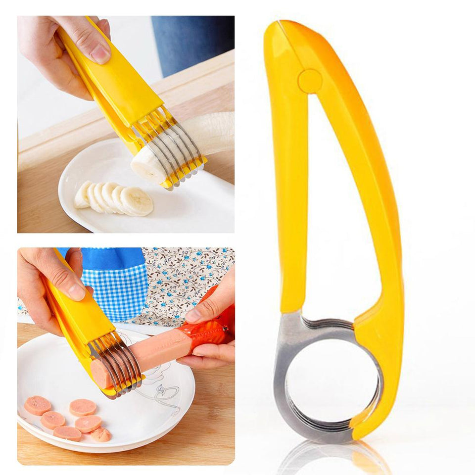 Banana Slicer Cutter for Kitchen, Household Tools Novelty Creative Kitchen Tools - halfrate.in