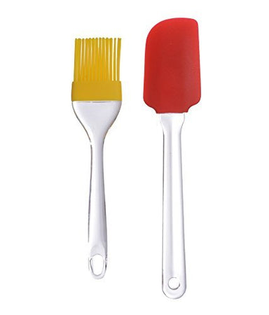 Silicone Spatula And Pastry Brush Set - For Cake Mixer, Decorating, Cooking, Baking, Glazing - halfrate.in