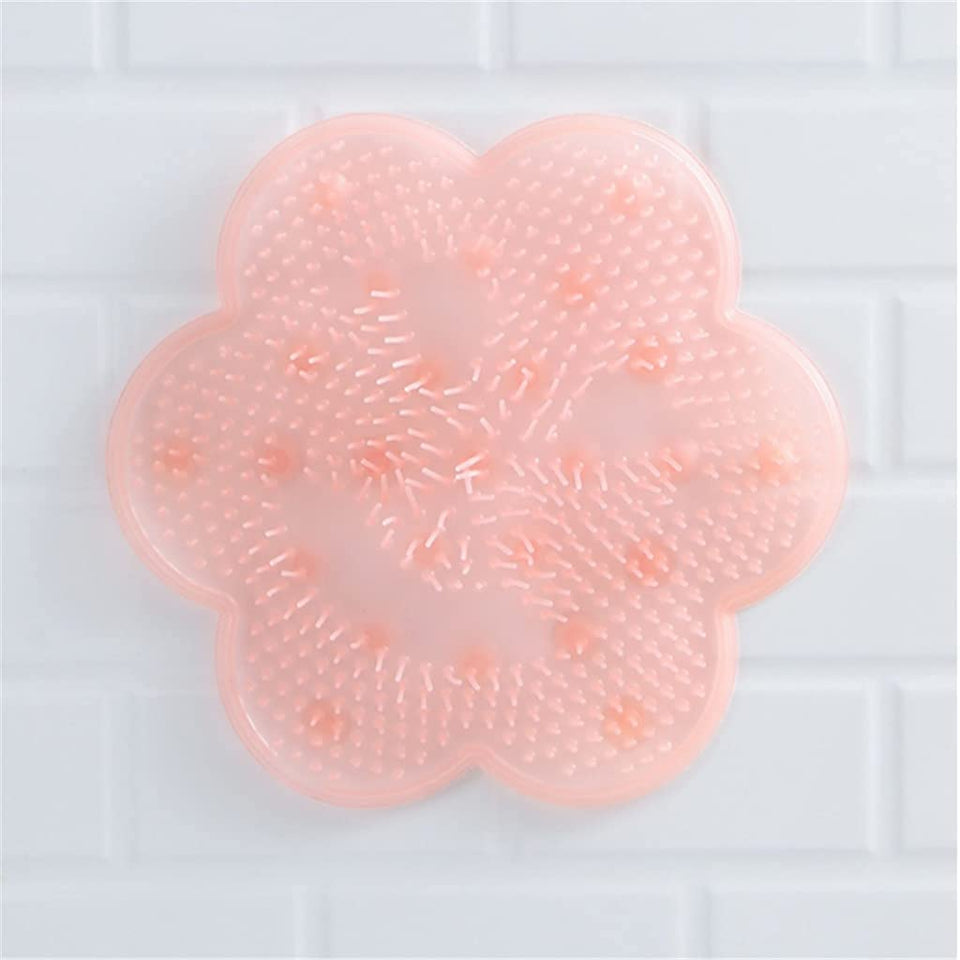 Lazy Bath Massage Pad Silicone Foot Body Scrubber cleaning Suction Cup Bathroom Shower Non-Slip Mat