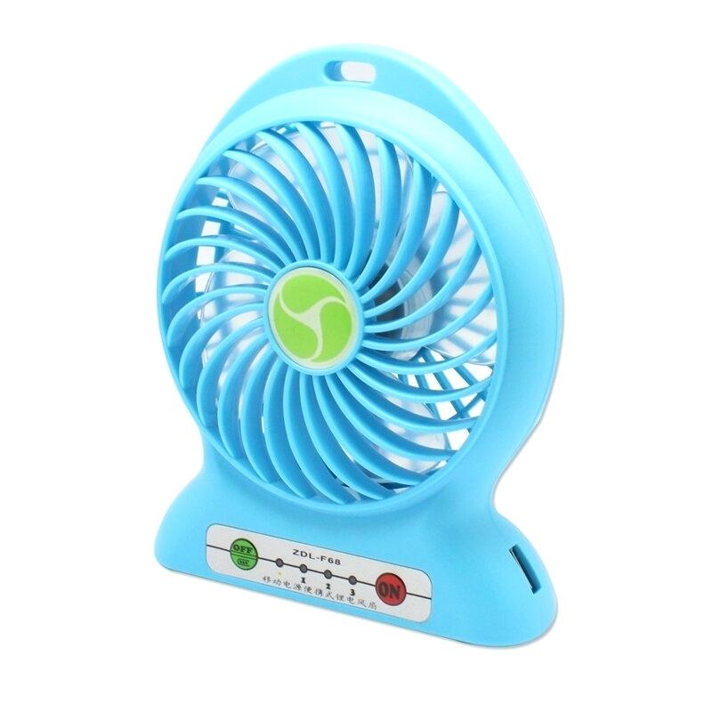 Portable 3 Gear Speed 4.5W Cooling Fan Mini USB 3.7V LED Fan Li-ion 2200mAh Battery Rechargeable Multifunctional Fan - halfrate.in