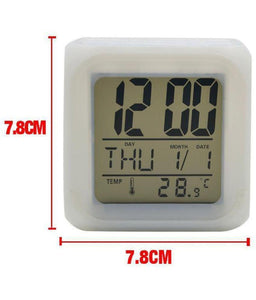 Digital 7 Color Change Alarm Clock & Thermometer Alarm Clock - halfrate.in
