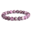 Lepidolite Natural Gemstone Bracelet Semi precious Feng Shui Crystal Chakra Aura Personal Reiki Healing Crystals