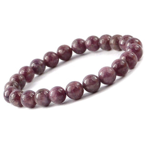 Lepidolite Natural Gemstone Bracelet Semi precious Feng Shui Crystal Chakra Aura Personal Reiki Healing Crystals