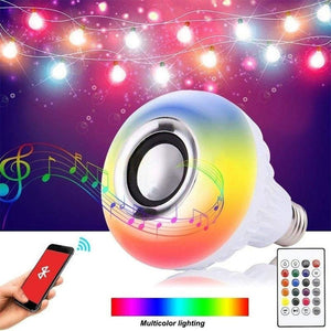 Led Bulb with Bluetooth Speaker Music Light Bulb + RGB Light Bulb Colorful Lamp with Remote Control - halfrate.in