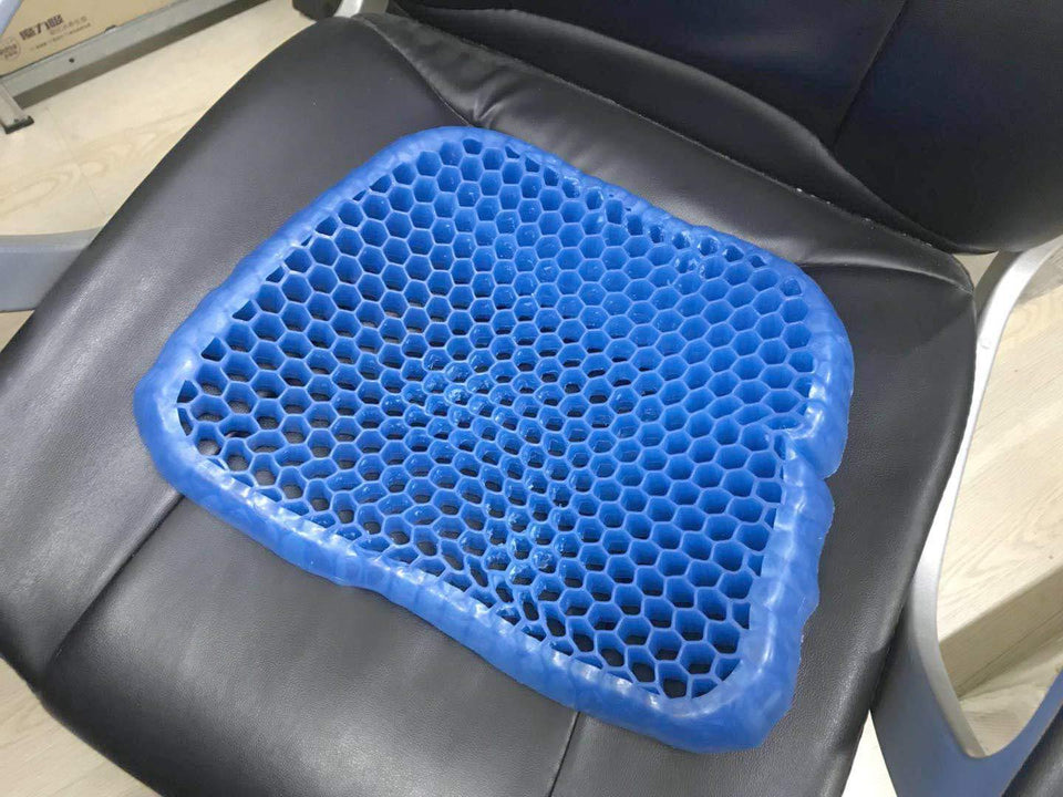 Soft Breathable Honeycomb Rubber Gel Flex Silicon Back Support Seat Sitter Pillow/Cushion - halfrate.in