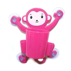 Monkey Shape Combination Toothpaste and Toothbrush Holder with Suction plugs - halfrate.in