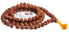 Original 5 Mukhi Natural Rudraksha Mala for Men/Women Wearing (8 mm, Neck Length, 108+1) - Natural Rudraksh Beads - Pack of 1