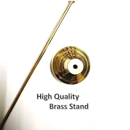 India Flag Table Top Desktop Brass Single Rod with Heavy Base and Cloth Replaceable Flag for Home, Car Dashboard, Office