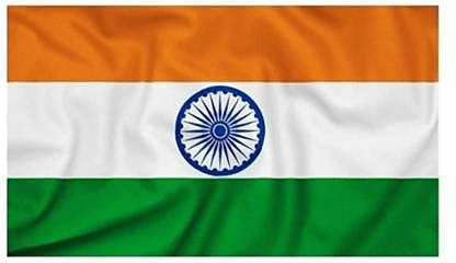 India Flag Table Top Desktop Brass Single Rod with Heavy Base and Cloth Replaceable Flag for Home, Car Dashboard, Office