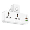 Extension Power Strip with 2500 W 10 A USB Ports | 2 Power Socket with 20W Type C USB PD QC 3.0 Fast USB Port | Multi Port Extension with USB Port and Touch Night Lamp