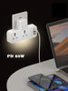 Extension Power Strip with 2500 W 10 A USB Ports | 2 Power Socket with 20W Type C USB PD QC 3.0 Fast USB Port | Multi Port Extension with USB Port and Touch Night Lamp