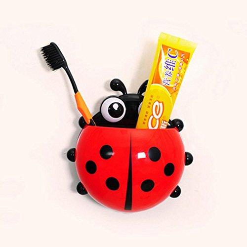 Ladybird Insect Toothpaste & Toothbrush Multipurpose Holder with Suction Cups - halfrate.in