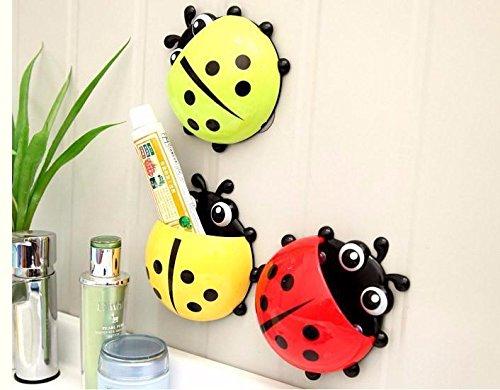 Ladybird Insect Toothpaste & Toothbrush Multipurpose Holder with Suction Cups - halfrate.in