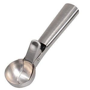 Stainless Steel Ice Cream Scoop with Push Trigger - halfrate.in