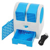 Mini USB Air Cooler Fragrance Air Conditioner Cooling Fan Cooling Portable Desktop Dual Blade-less - halfrate.in