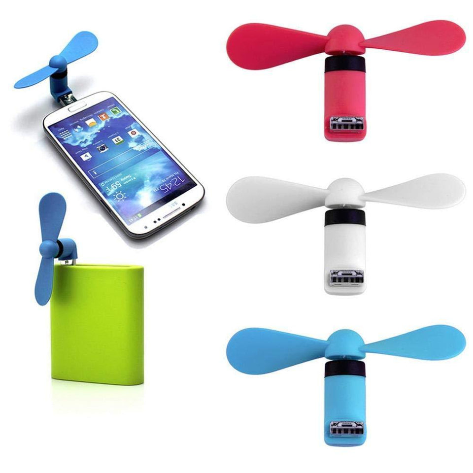 Mini Portable Electric Micro USB Port OTG USB Mobile Phone Fan for All Android Smartphones - halfrate.in