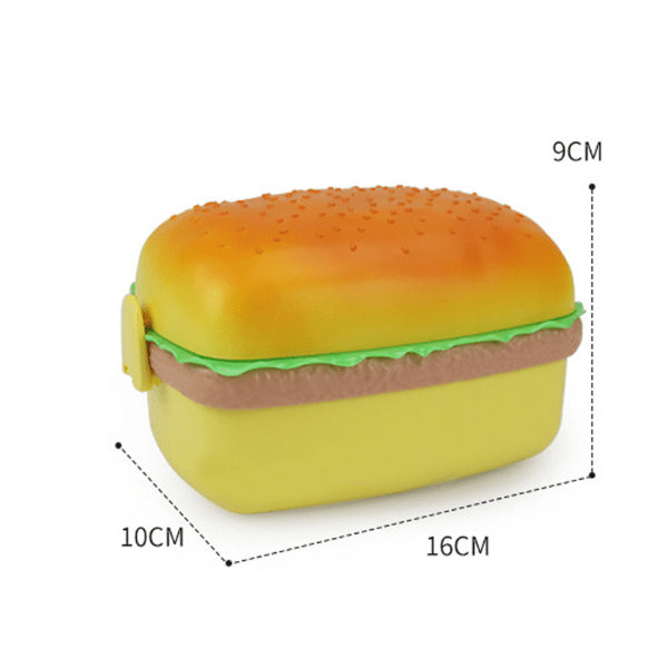 Hamburger / Rectangular Burger Shape Lunchbox Kids School Tiffin Lunch Box, Meal Food Pack