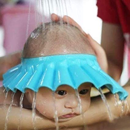 Soft Bathing Baby Shower Cap Wash Hair For Children Baby Eye Ear Protector Adjustable Bathing Shower - halfrate.in