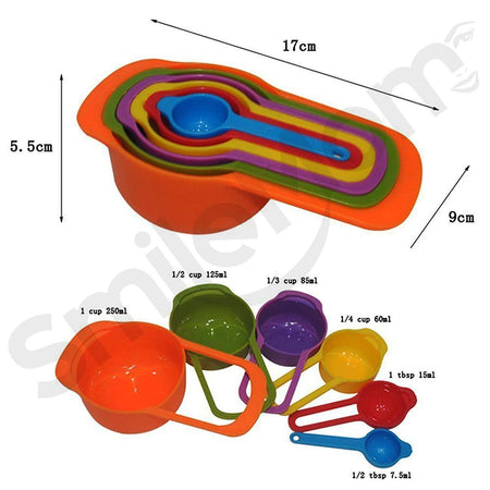 6 PCs Measuring Cup & Spoons Set for Baking cooking recipes - halfrate.in