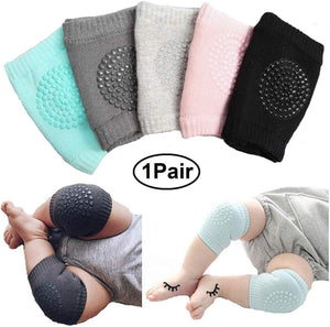 Baby Knee Pads for Crawling, Anti-Slip Padded Stretchable Elastic Cotton Soft Breathable Comfortable Knee Cap Elbow Safety Protector - halfrate.in