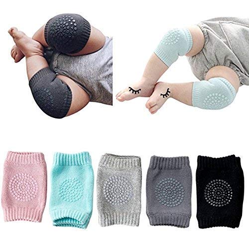 Baby Knee Pads for Crawling, Anti-Slip Padded Stretchable Elastic Cotton Soft Breathable Comfortable Knee Cap Elbow Safety Protector - halfrate.in