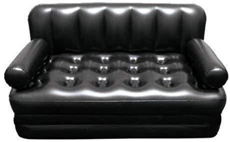 Air Sofa Bed 5 in 1 Inflatable sofa Couch one Sofa 5 uses with Electric Pump (Black) - halfrate.in