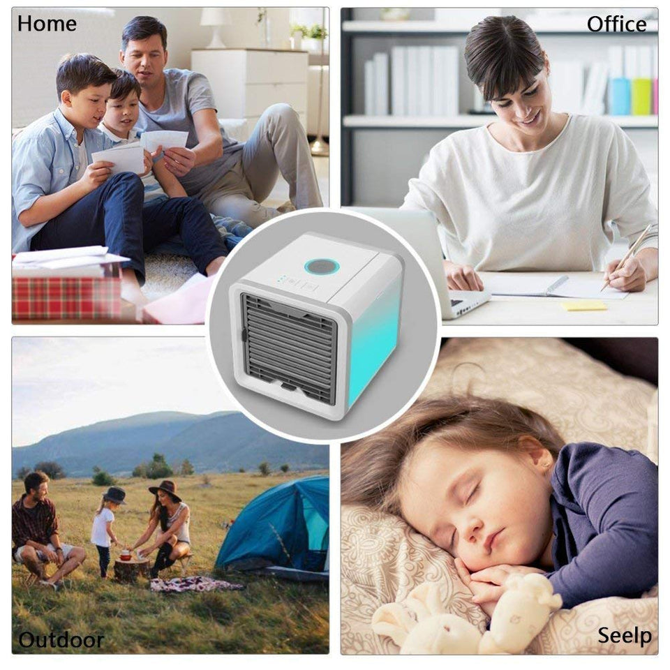 Ventilateur Rafraîchisseur D'Air Portable Avec Réservoir D'Eau - Climatiseur Personnel USB Pour Bureau, Chambre, Voyage - 4