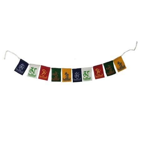 Buddhist Prayer Tibetan Flag For Bike Decoration Prayer Flags Interior Mirror Decorative Wall Hanging Decor Buddha Om Mani Padme Hum Small Size