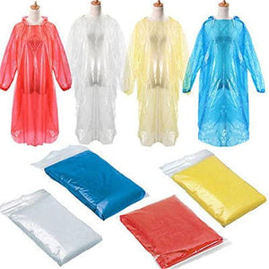 Raincoat Disposable Waterproof Reusable Rain coat Poncho for Men and Women - halfrate.in