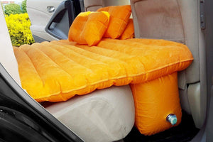 Car Bed Mattress with Two Air Pillows, CAR BED Inflatable Car Air Mattress with Pump (Portable) Travel, Camping - halfrate.in