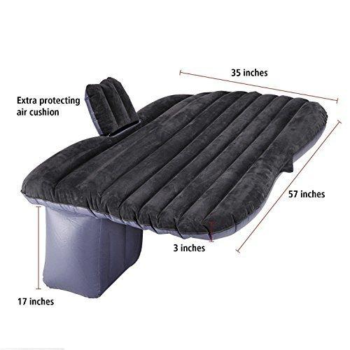 Car Bed Mattress with Two Air Pillows, CAR BED Inflatable Car Air Mattress with Pump (Portable) Travel, Camping - halfrate.in