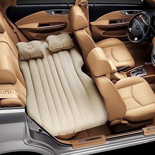 Car Bed Mattress with Two Air Pillows, CAR BED Inflatable Car Air Mattress with Pump (Portable) Travel, Camping - halfrate.in